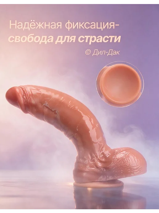 Sweet life good night Фаллоимитатор большой реалистичный, дилдо, фаллос 24 см 18+, бежевый, фото 5