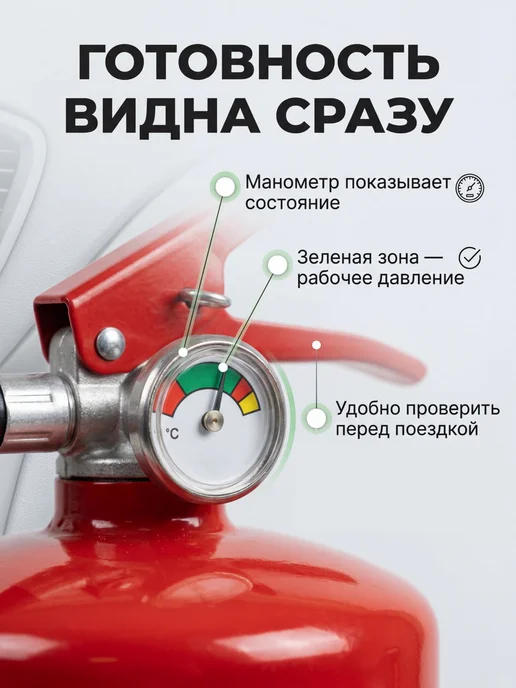 Огнетушитель автомобильный 2026 г. 2 литра, 2026 г, фото 6