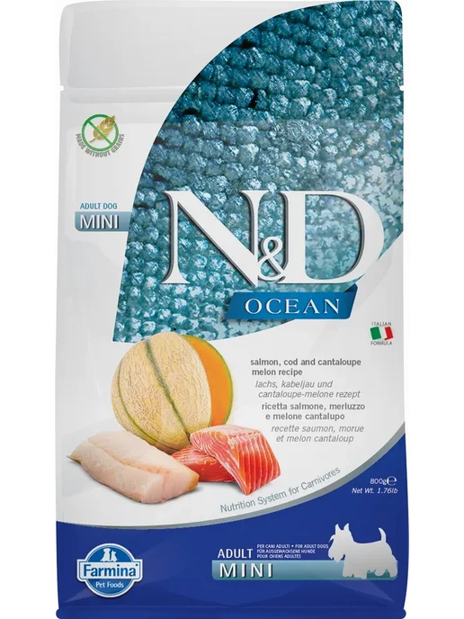 Сухой корм Farmina Ocean для собак, взрослые, мелкие, 0,8 кг, фото 2