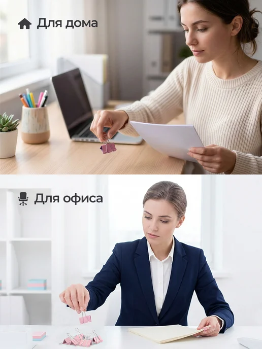 Netty Канцелярский набор зажимов скрепок и гвоздиков разноцветный, розовый, фото 5