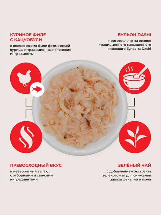 Inaba Дополнительный корм для кошек,курица с кацуобуси-60г х 24шт, 60 г, 24 шт, фото 5