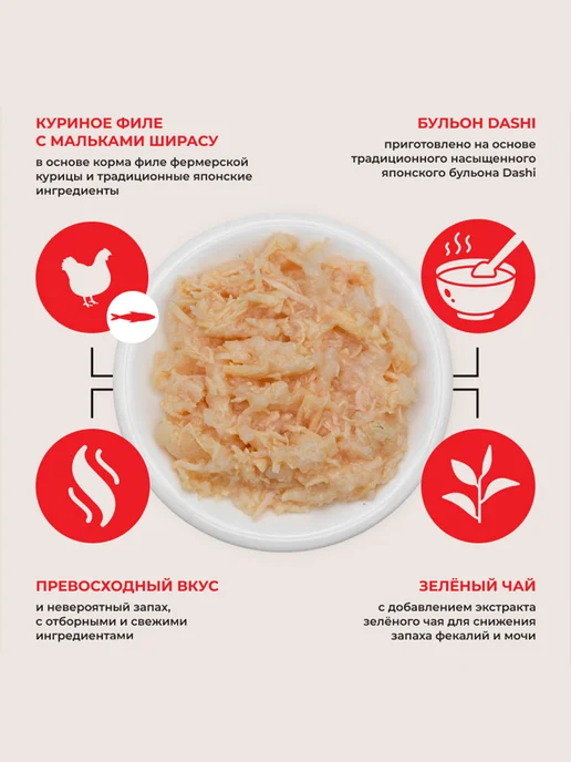 Inaba Дополнительный корм для кошек, курица с ширасу - 60г х 24шт, 60 г, 24 шт, фото 5