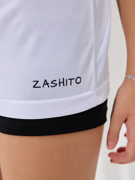 Zashito Футболка спортивная для фитнеса и гимнастики, белый, фото 8