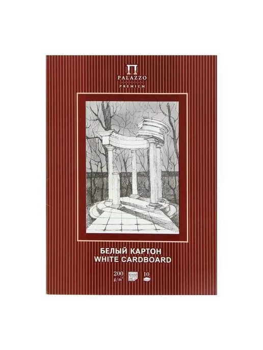 Лилия Холдинг Картон белый А4 10 листов Palazzo мелованный 2 штуки, белый