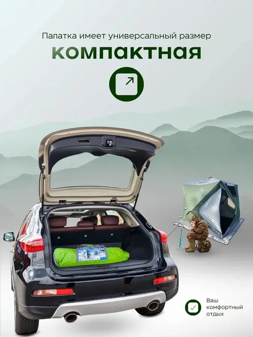 mircamping палатка для зимней рыбалки куб утепленная 240×240, 180x180, фото 7