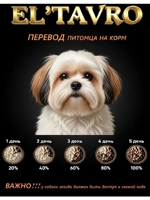 Сухой корм ELTAVRO для собак, щенки, телятина, 2 кг, фото 4