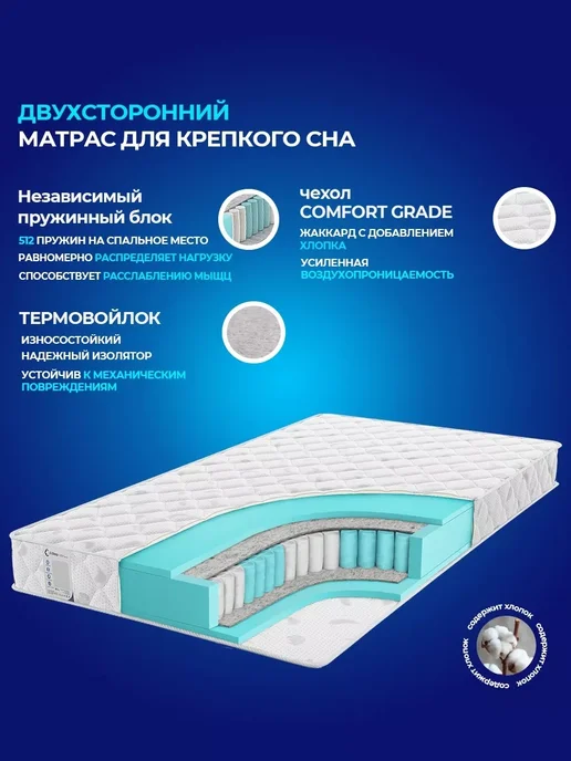 X-Sleep Матрас 70х140 пружинный ортопедический, 70x140, фото 2