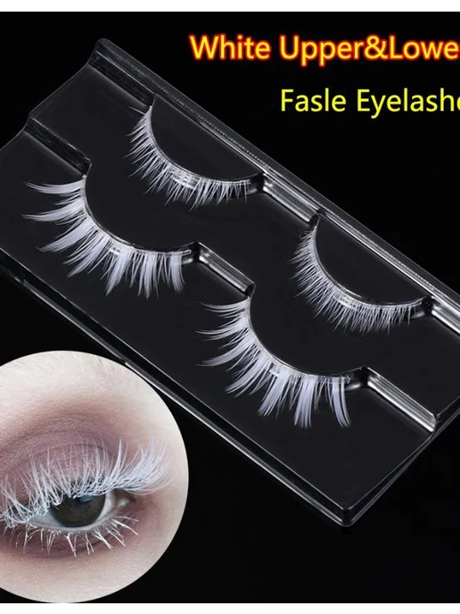 Белые накладные ресницы для аниме-персонажей, сценические ре…, белый, фото 2