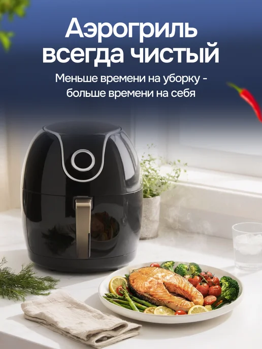 О_М_Маркет Силиконовая форма для аэрогриля, черный, фото 8