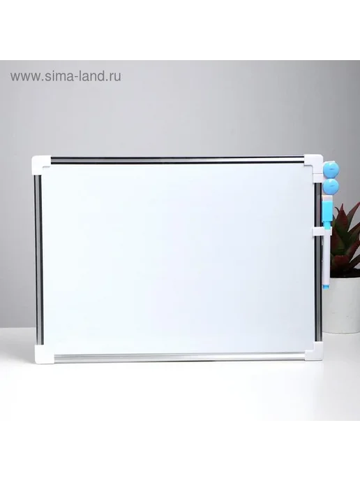 Двуцветная магнитно-маркерная доска для заметок, белый, фото 3