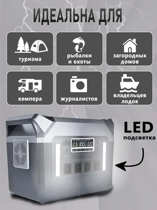 vivacity Электростанция аккумуляторная для дома электрогенератор, вариант, фото 2