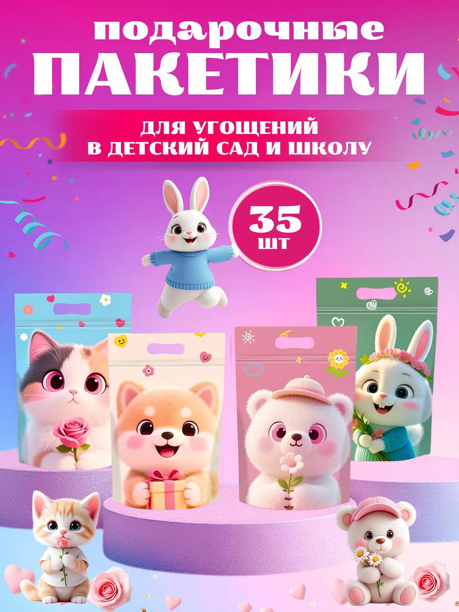 Пакетики для сладостей в детский сад и школу