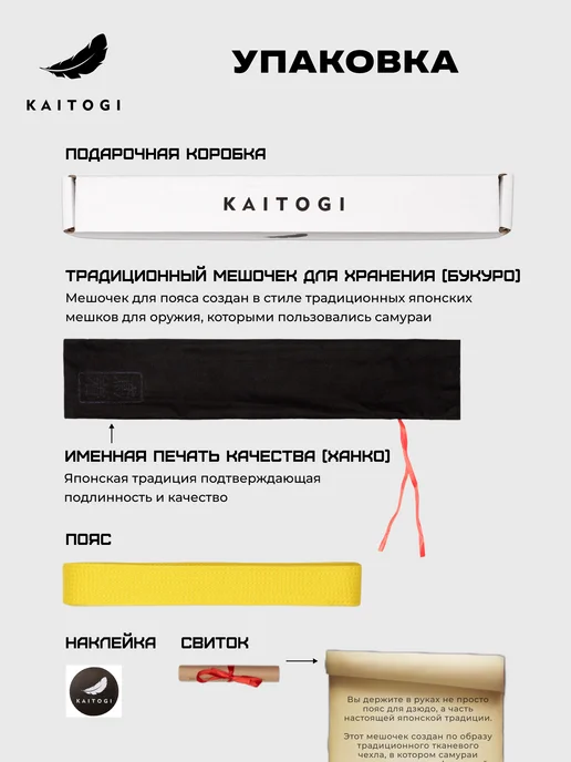KAITOGI Пояс для соревнований "Стандарт" желто-зеленая шахматка, черный, фото 8