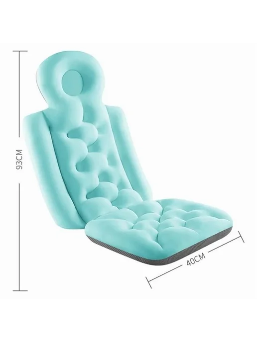Подушка для ванны всего тела нескользящая синяя Blue, синий, фото 3