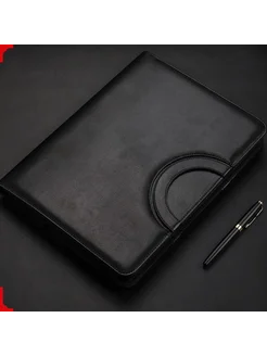Портфель мужской черный из ПУ бумаги стали холста