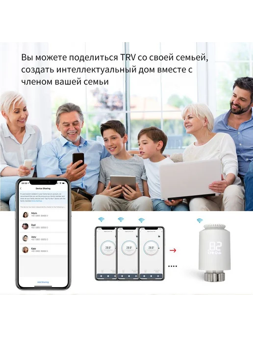 Термостатический элемент для радиатора белый 3 шт, 3 шт, фото 4