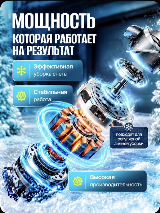 Снегоуборщик аккумуляторная снеговая лопата на лыжах, вариант, фото 4