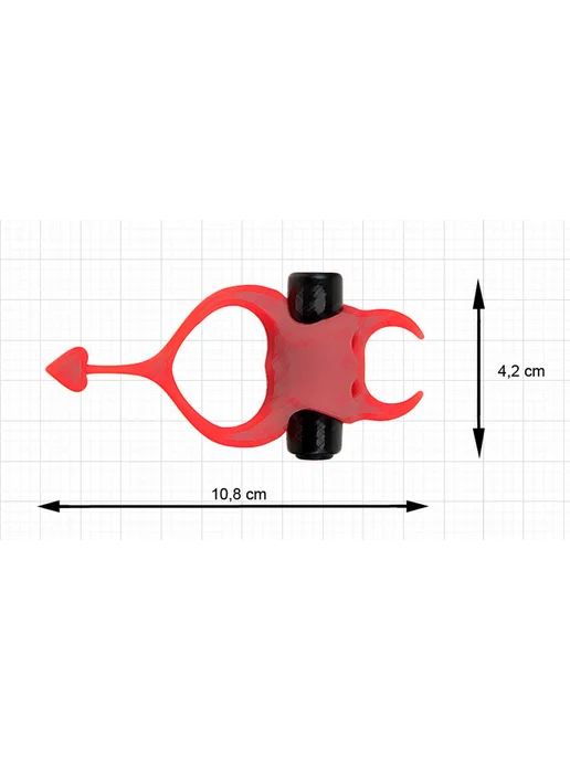 Adrien Lastic Devol Cockring — эрекционное виброкольцо в форме дьяволенка, красный, фото 2
