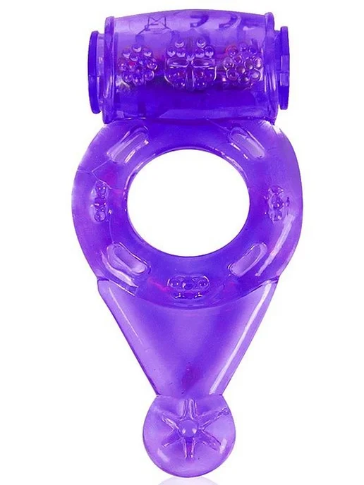 Bior toys Эрекционное виброкольцо с шипиками, фиолетовый, фото 2