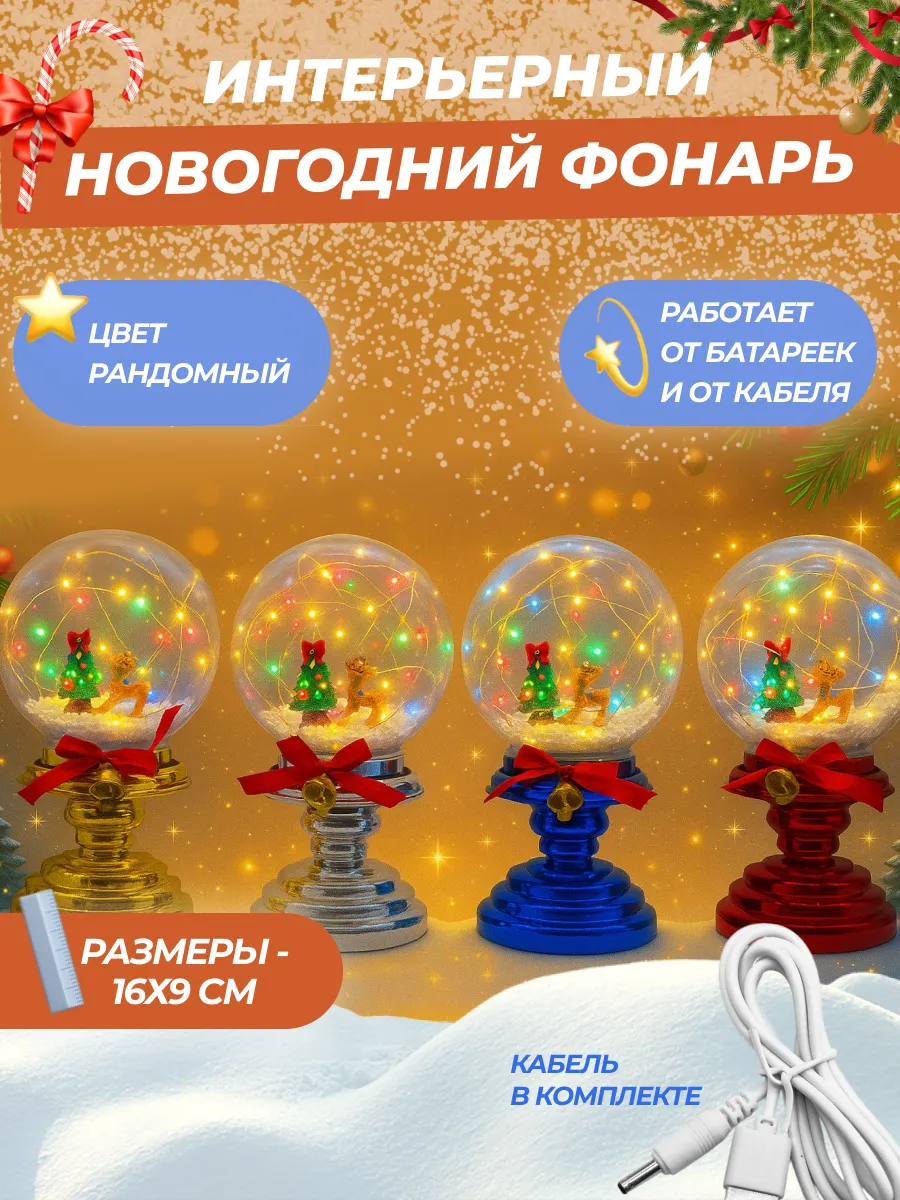 Рождественский фонарь с подсветкой