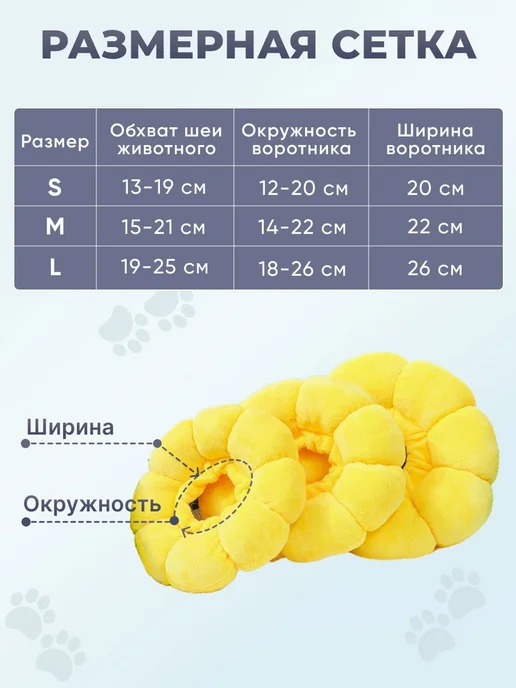Ветеринарный воротник для кошек и собак мягкий L ЛЛНЛ, вариант, фото 2