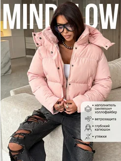 Куртка демисезонная короткая с капюшоном зефирка