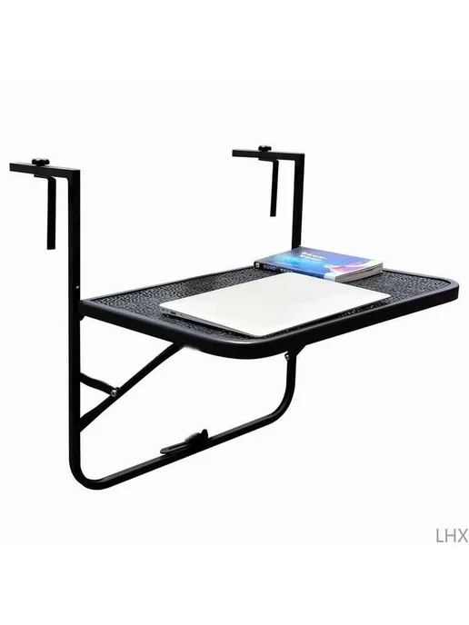 Складной стол садовый 60х40х63 см металл черный, 60x40x63 см