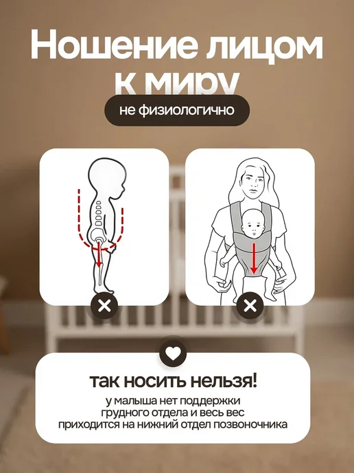Слингуля Эргорюкзак слинг переноска для детей, серый, фото 5
