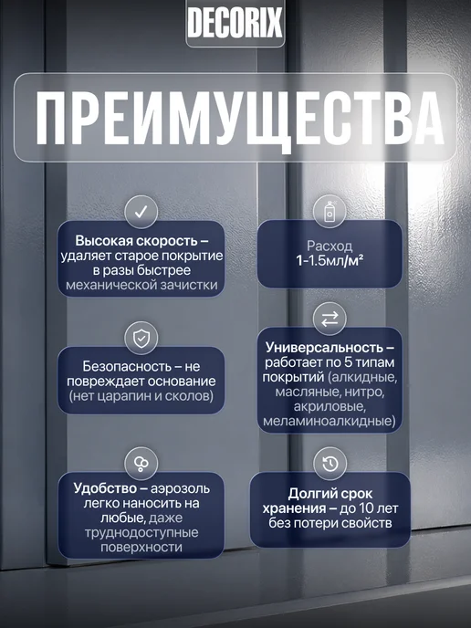 Decorix Аэрозольная смывка старой краски 520 мл, 520 мл, фото 2