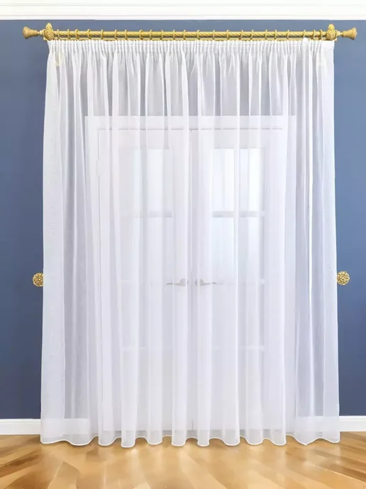 La Voile Тюль вуаль готовая с утяжелителем 200х250 см, 200x250 см, фото 2