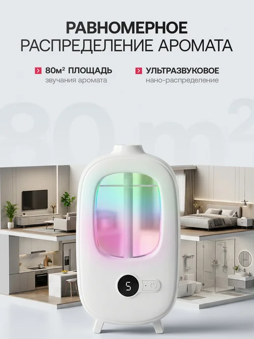 Braucher Автоматический ароматизатор для дома арома диффузор, белый, фото 3