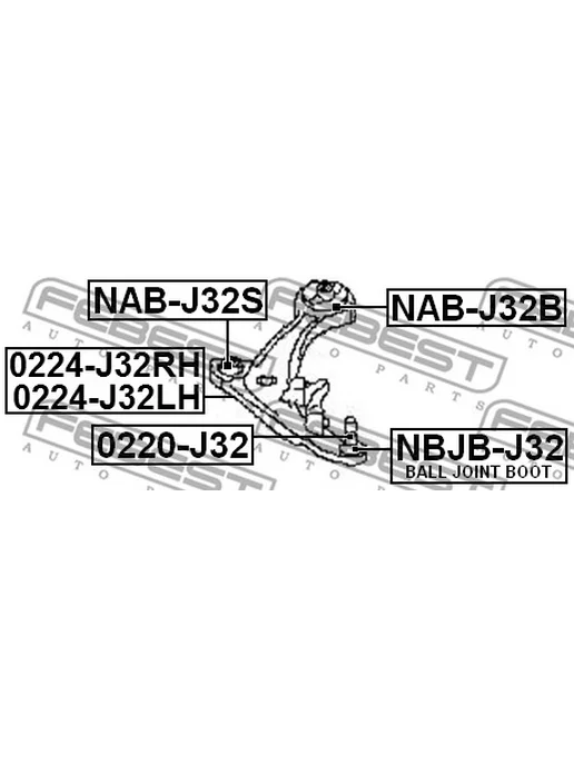 FEBEST пыльник шаровой опоры nbjb-j32, вариант, фото 2