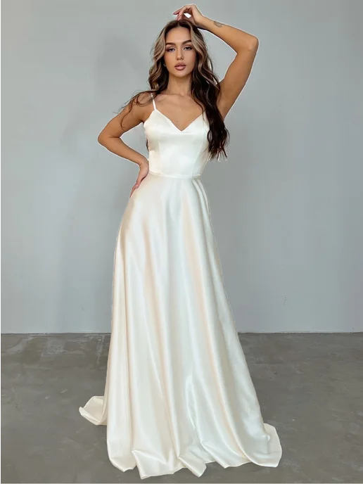 OZEROVA Wedding Dress Свадебное платье белое, бежевый, фото 2