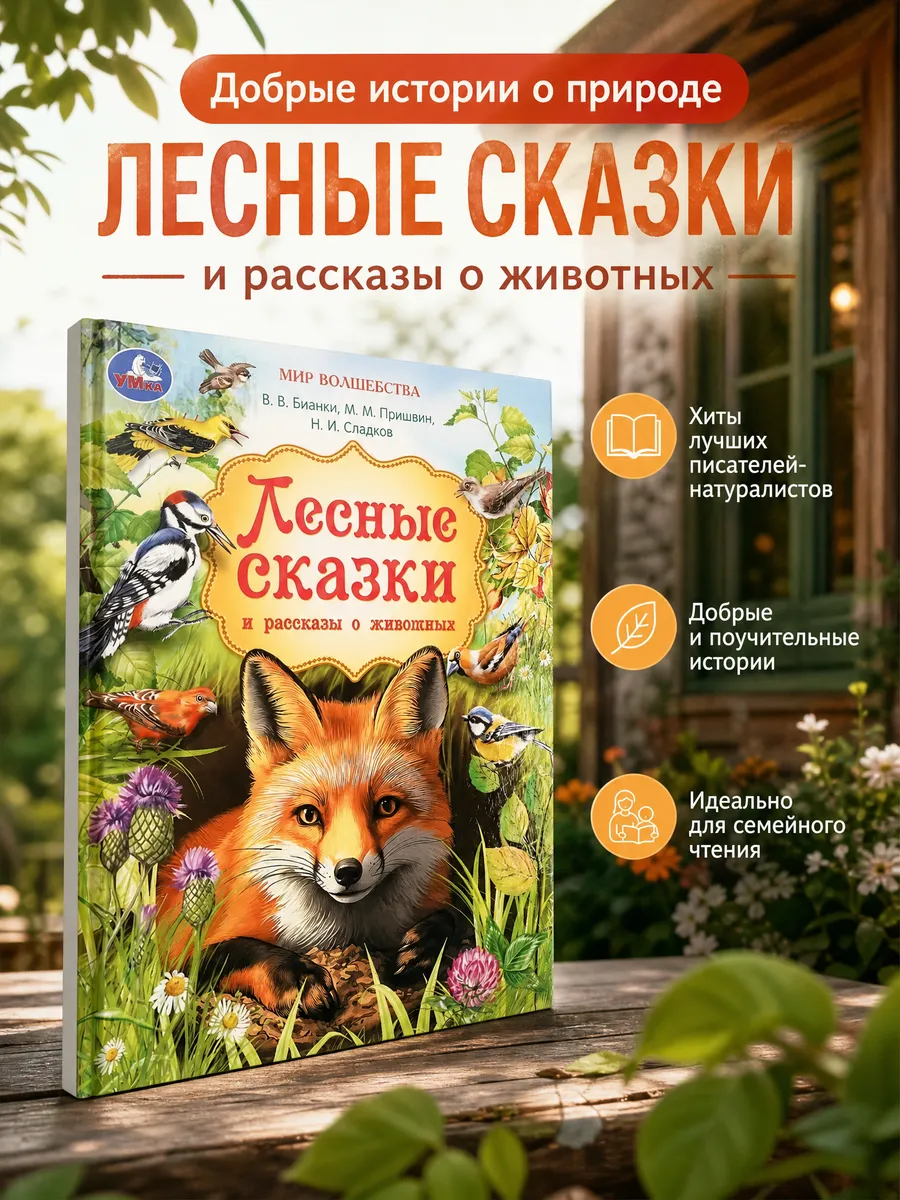 Книга для детей Лесные сказки и рассказы о животных