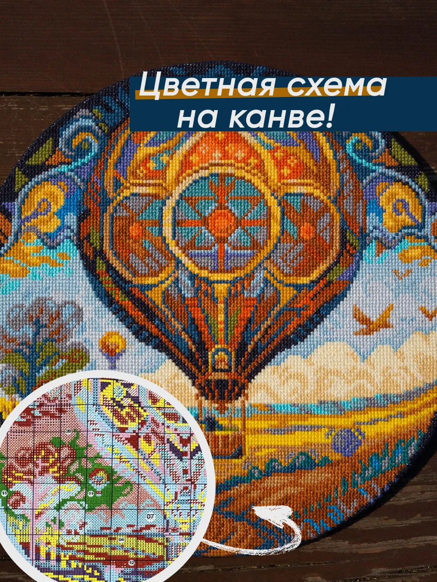 Набор для вышивания нанесенный рисунок P-104D Воздушный шар
