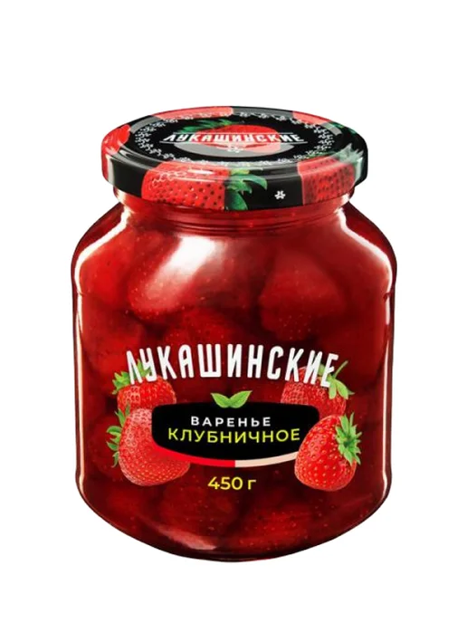 Лукашинские Набор варенья десертного клубничное и малиновое по 450г, 450 г, фото 2
