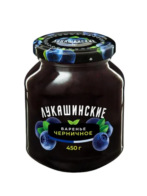 Лукашинские Набор варенья десертного черничное и малиновое по 450г, 450 г, фото 2