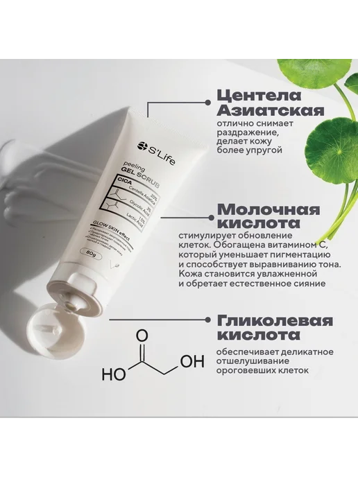 Sugar Life Sugarlife пилинг Centella Asiatica Glycolic Acid 80 мл, 80 мл, фото 2