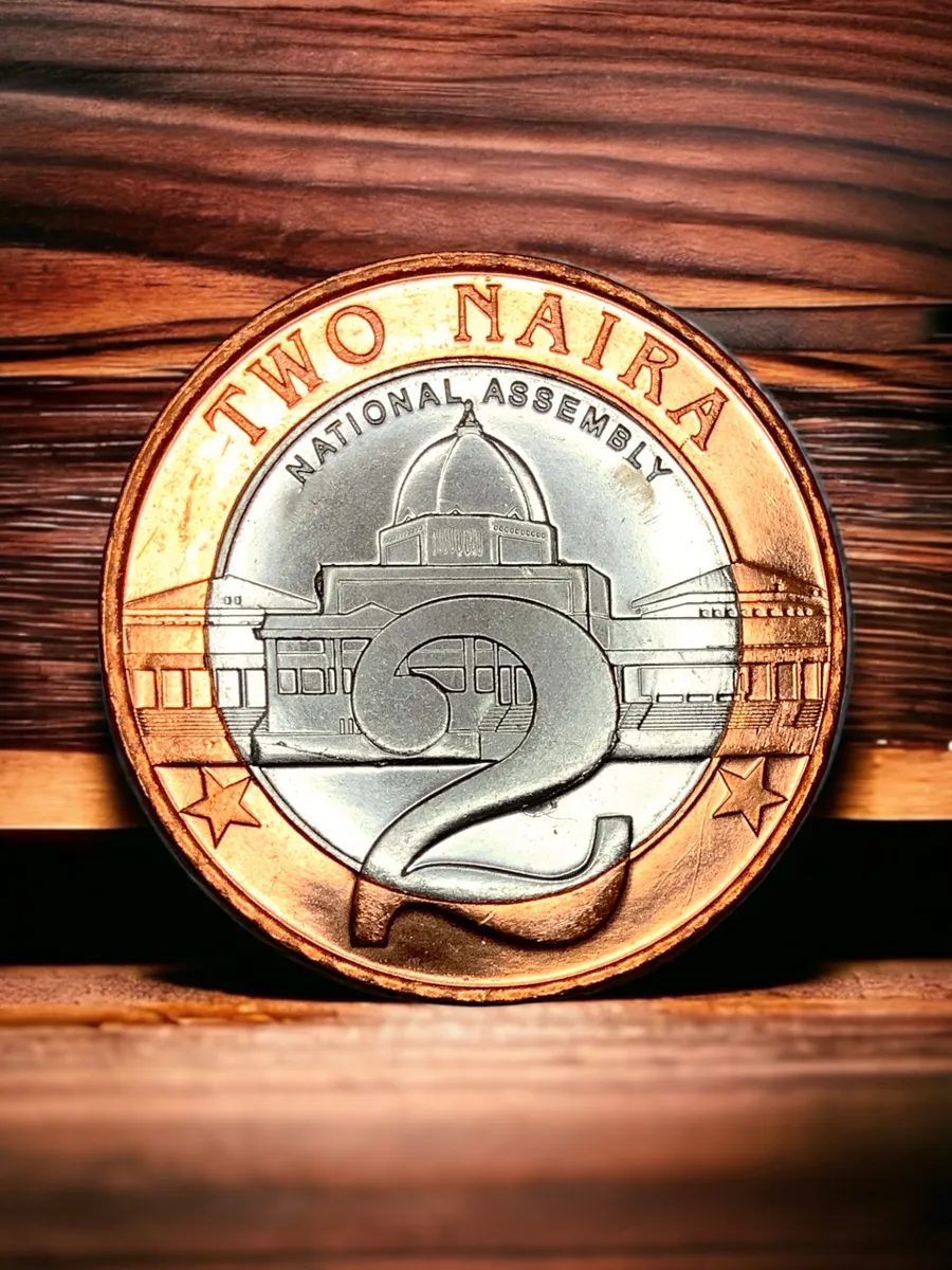 Монета Нигерия 2 найра 2006 года. Национальная ассамблея