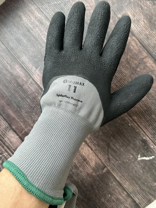 WURTH Перчатки защитные рабочие SpiderFlex Thermo, размер 11, черный, фото 3