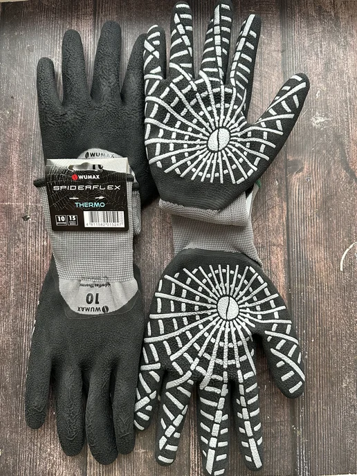 WURTH Перчатки защитные рабочие SpiderFlex Thermo, размер 11, черный, фото 4