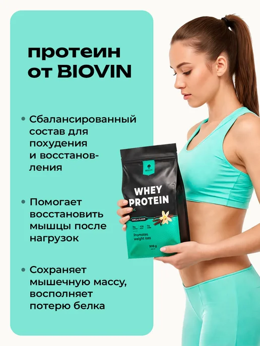 BIOVIN протеин сывороточный whey для массы мышц порошок без сахара, вариант, фото 4