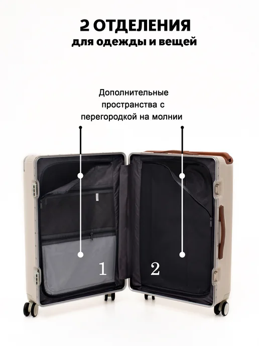 Чемодан на колесах S, белый, фото 5