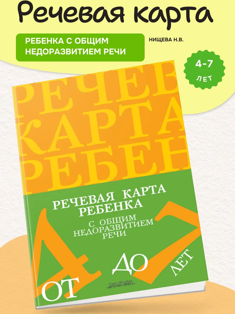 Речевая карта ребенка 4-7 лет Для логопедов ДОУ