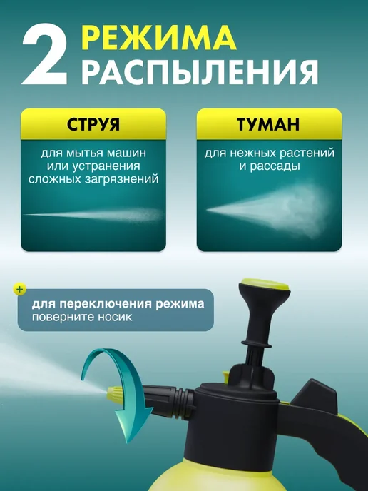 RADIVAS Опрыскиватель с клапаном для уборки 1,5 л желтый, 1,5 л, фото 2