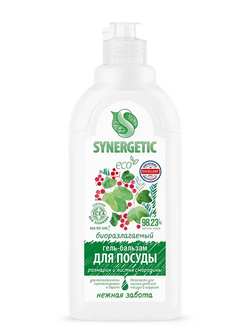 SYNERGETIC Средство для посуды Розмарин и смородина, 3х500 мл, 3x500, 500 мл, фото 7