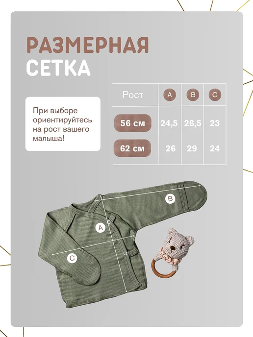 RuBaby Распашонки для новорожденных набор 3шт на кнопках, 3 шт, фото 4