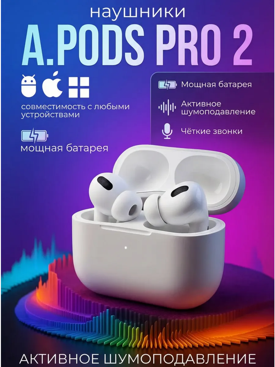 Наушники беспроводные Air Pro для iPhone и Android блютуз