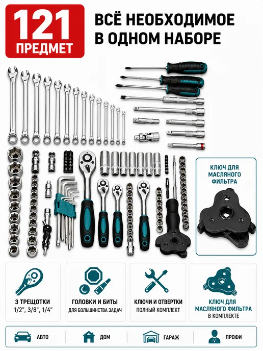 Набор автомобильных инструментов 121, вариант, фото 2