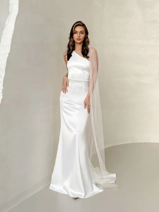 OZEROVA Wedding Dress Свадебное платье длинное, белый, фото 5